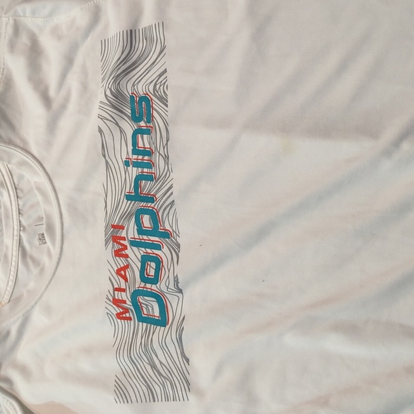 Short Sleeve White Miami Dolphins Size Large "The Nike Tee" Dri-Fit - Picture 4 of 10